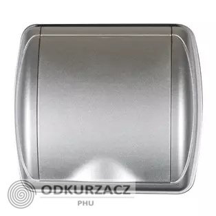 Gniazdo plastikowe DUE srebrne